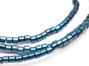 Sirag hematit tub 2x2mm albastru