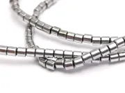 Sirag hematit tub 2x2mm argintiu deschis