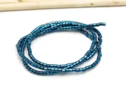 Sirag hematit tub 2x2mm albastru