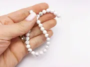 Sirag scurt howlit natural 6mm alb