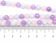 Sirag mix de Ametist, Cuart si Aquamarin sfere 6mm