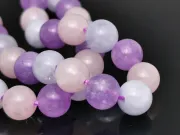 Sirag mix de Ametist, Cuart si Aquamarin sfere 6mm