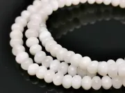 Sirag sidef rondele 4x3mm alb