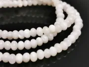 Sirag sidef rondele 4x3mm alb