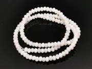 Sirag sidef rondele 4x3mm alb