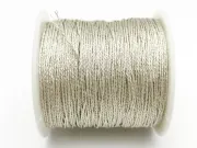 Snur metalic poliester impletit pentru broderie 0.80mm argintiu (25m)