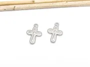Charm otel inoxidabil 304 cruce 19x13.5x3mm