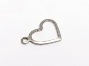 Charm otel inoxidabil 304 inima 14x10x1mm