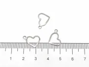 Charm otel inoxidabil 304 inima 14x10x1mm