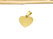 Charm otel inoxidabil 304 auriu placat IP inima 17x16x1.2mm