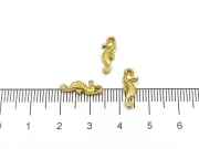 Charm otel inoxidabil 304 auriu placat IP calut de mare 14.5x5x3mm