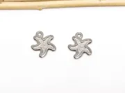 Charm otel inoxidabil 304 stea de mare 15x14x1.5mm