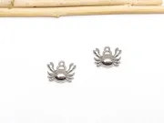 Charm otel inoxidabil 304 crab 13.5x10.5x3mm