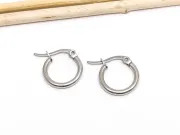 Tortite cercei otel inoxidabil 304 hoop 19x15mm (2buc)