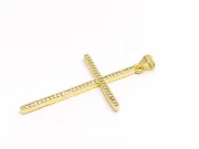 Charm cruce din cubic zirconia auriu 41x24mm