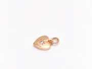 Charm inima din cubic zirconia rose gold 10x8mm
