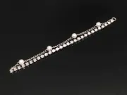 Charm cubic zirconia 92x5x4mm argintiu