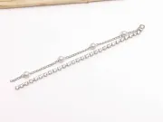 Charm cubic zirconia 92x5x4mm argintiu