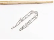 Charm cubic zirconia 92x5x4mm argintiu