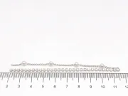 Charm cubic zirconia 92x5x4mm argintiu