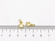 Charm floare din cubic zirconia auriu 9.5x7x2mm transparent