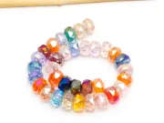 Margele cristal rondel fatetat 8x5mm multicolor (sirag)