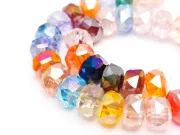 Margele cristal rondel fatetat 8x5mm multicolor (sirag)
