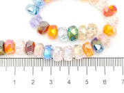 Margele cristal rondel fatetat 8x5mm multicolor (sirag)