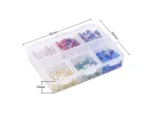 Selectie cristale rondele 4x3mm 660 buc + cutie mica
