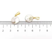 Pandantiv perle de cultura 16~14x11~10mm auriu