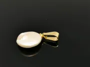 Pandantiv perle de cultura 16~14x11~10mm auriu