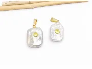 Pandantiv perle de cultura 21.5x12.5x5.5mm auriu