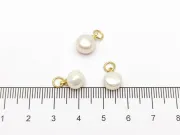 Pandantiv perle de cultura 10.5x7.5x4.5mm auriu