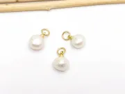 Pandantiv perle de cultura 10.5x7.5x4.5mm auriu