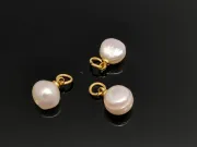 Pandantiv perle de cultura 10.5x7.5x4.5mm auriu