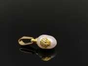 Pandantiv perle de cultura 14~11x9~6mm auriu