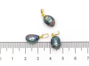 Pandantiv perle de cultura 14~11x9~7mm auriu