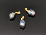 Pandantiv perle de cultura 14~11x9~7mm auriu