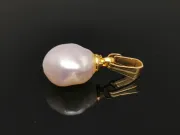 Pandantiv perle de cultura 14~11x9~7mm auriu