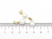 Pandantiv perle de cultura 14~11x9~7mm auriu