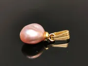 Pandantiv perle de cultura 14~11x9~7mm auriu