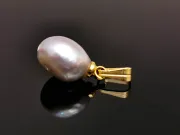 Pandantiv perle de cultura 14~11x9~7mm auriu