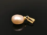 Pandantiv perle de cultura 14~11x9~7mm auriu