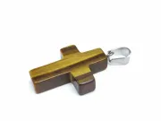 Pandantiv Ochi de tigru cruce 22x17mm