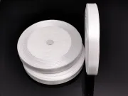 Panglica saten latime 10mm alb (22m)
