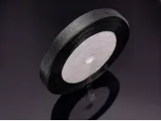 Panglica saten latime 10mm negru (22m)