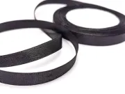 Panglica saten latime 10mm negru (22m)