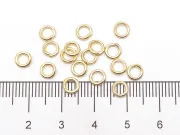 Zale otel inoxidabil 304 auriu 5mm, grosime 1mm  (10buc)
