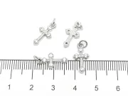 Charm cruce din cubic zirconia argintiu 15x8mm