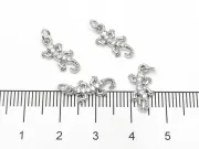 Charm soparla din cubic zirconia argintiu 14x6mm